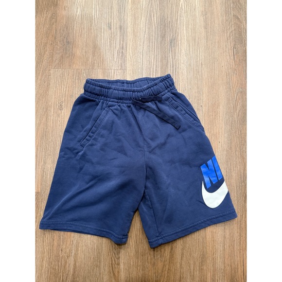 Nike Other - Nike Boys Fleece Athletic Shorts Navy Blue Logo Graphic Size Large L 1029